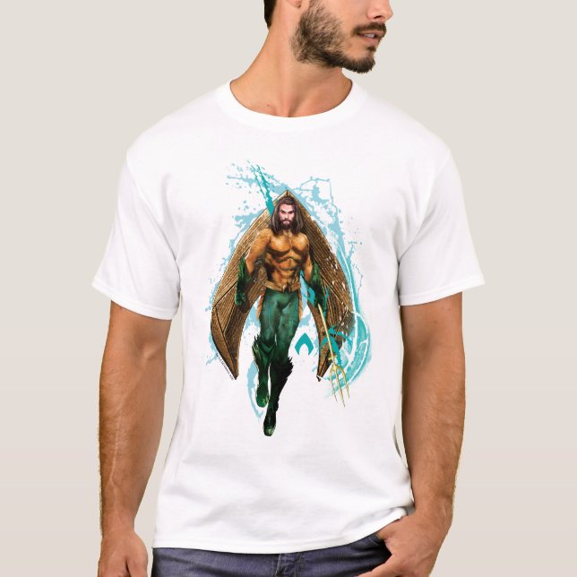 Aquaman | Prince Orin mit Aquaman-Logo T-Shirt (Vorderseite)