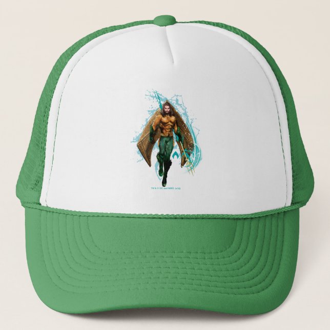 Aquaman | Prince Orin mit Aquaman-Logo Truckerkappe (Vorderseite)