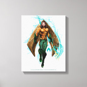 Aquaman   Prinz Orin With Aquaman Logo Leinwanddruck