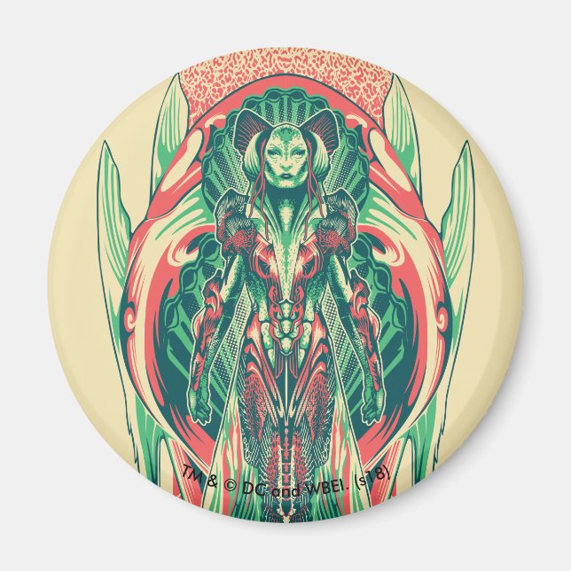 Aquaman | Queen Fisherman Art Nouveau Panel Magnet (Vorne)