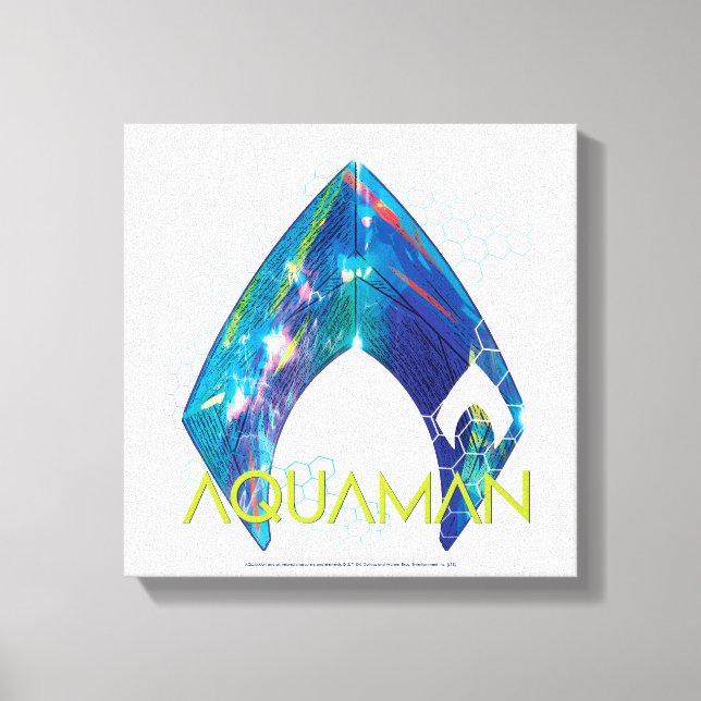 Aquaman | Refracted Aquaman Logo Leinwanddruck (Vorderseite)