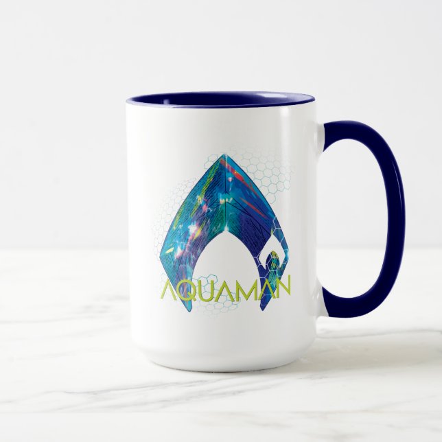 Aquaman | Refraktioniertes Aquaman-Logo Tasse (Rechts)