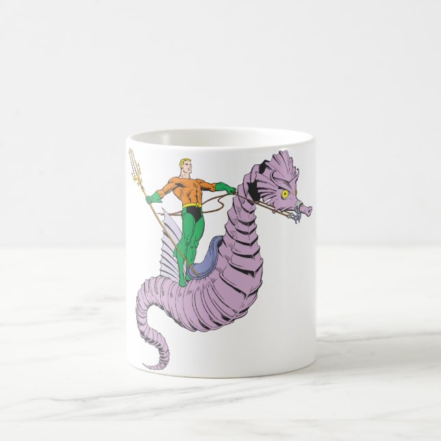 Aquaman Rides Seepferd Kaffeetasse (Mittel)