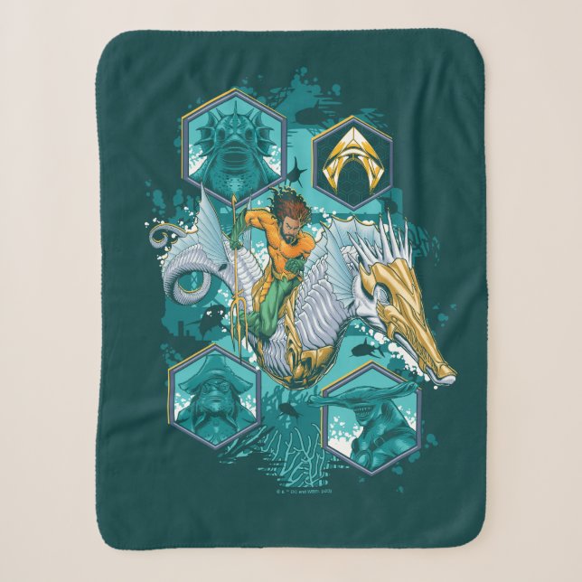 Aquaman Riding Seepferd über Kingdoms Sherpadecke (Vorderseite)