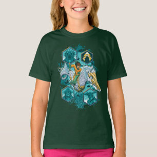 Aquaman Riding Seepferd über Kingdoms T-Shirt