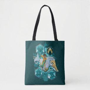 Aquaman Riding Seepferd über Kingdoms Tasche