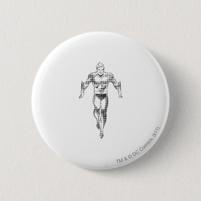 Aquaman Runs BW Button (Vorderseite)