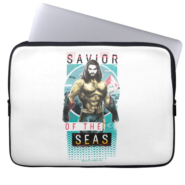 Aquaman "Savior | Of The Seas" Modernist Graphic Laptopschutzhülle (Vorderseite)