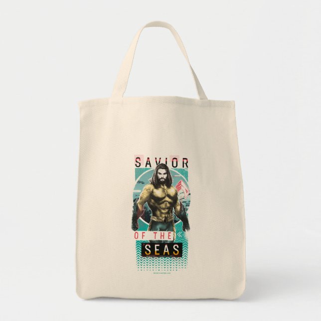 Aquaman "Savior | Of The Seas" Modernist Graphic Tragetasche (Vorne)