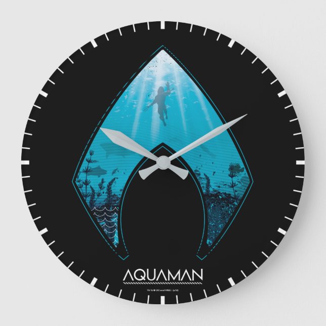 Aquaman See Große Wanduhr (Vorderseite)