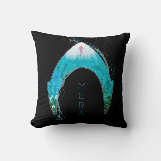 Aquaman See Through Mera Symbol Ocean Graphic Kissen (Vorderseite)