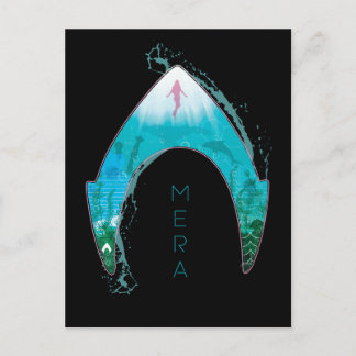 Aquaman See Through Mera Symbol Ocean Graphic Postkarte