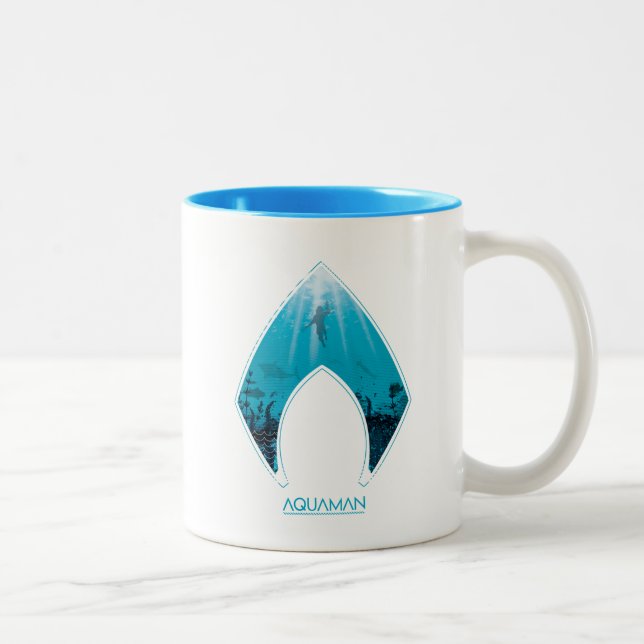 Aquaman See Zweifarbige Tasse (Rechts)