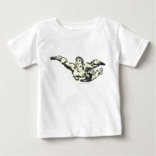 Aquaman Soars BW Baby T-shirt