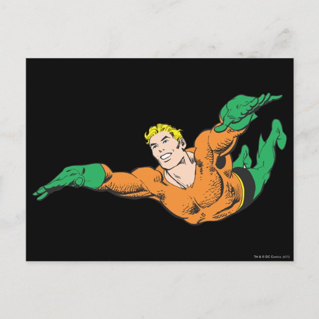Aquaman Soars Postkarte (Vorderseite)