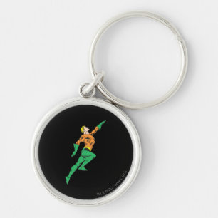 Aquaman springt auf schlüsselanhänger