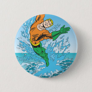 Aquaman springt aus dem Meer Button