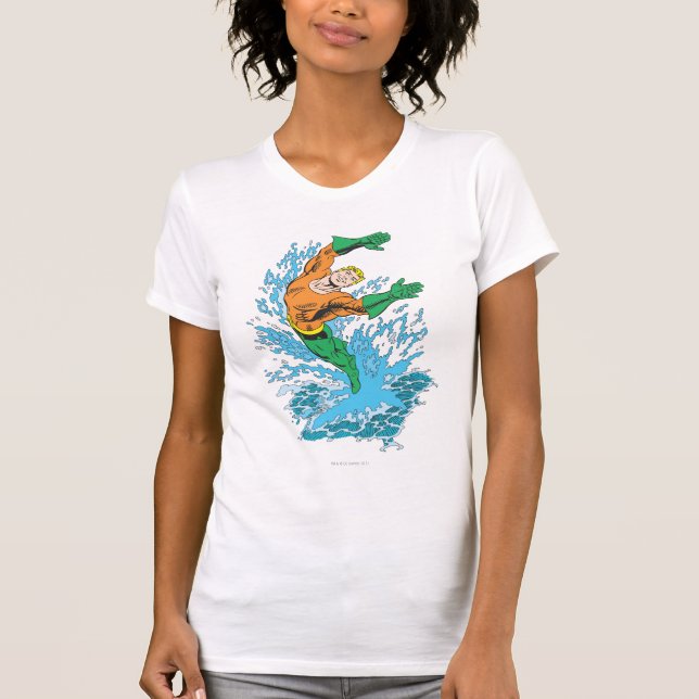Aquaman springt in Wellen Baby T-shirt (Vorderseite)