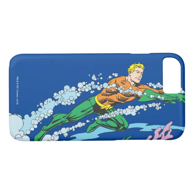 Aquaman springt über Korallen Case-Mate iPhone Hülle (Rückseite (Horizontal))