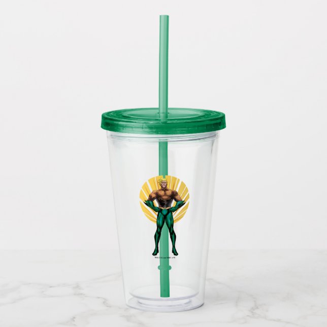 Aquaman Stehend Acryltrinkbecher (Vorderseite)