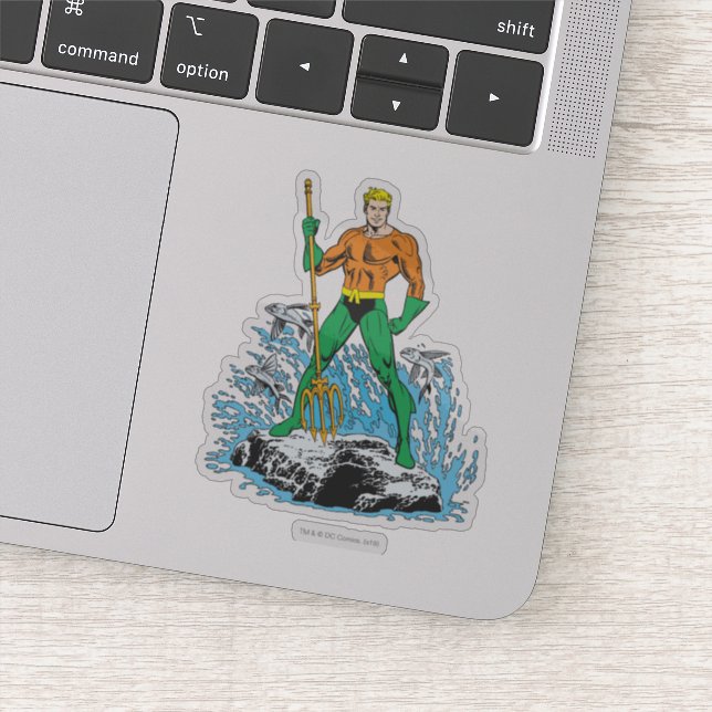 Aquaman steht mit Pitchfork Aufkleber (Detail)