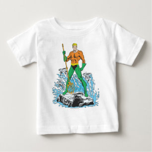 Aquaman steht mit Pitchfork Baby T-shirt