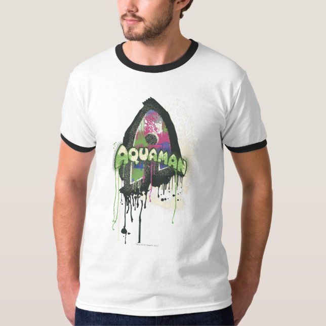 Aquaman - Twisted Innocence Letter T-Shirt (Vorderseite)