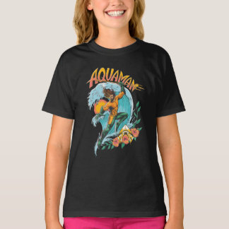 Aquaman und Trident Rising Surf Graphic T-Shirt