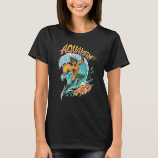 Aquaman und Trident Rising Surf Graphic T-Shirt