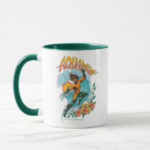 Aquaman und Trident Rising Surf Graphic Tasse