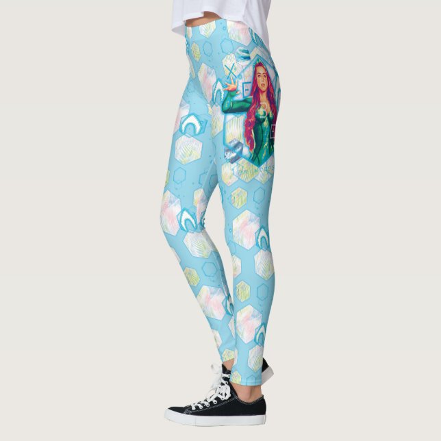 Aquaman | Xebel Princess Mera Hexagonal Graphic Leggings (Links)