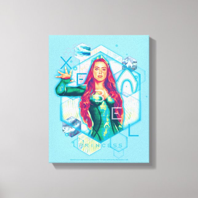 Aquaman | Xebel Princess Mera Hexagonal Graphic Leinwanddruck (Vorderseite)