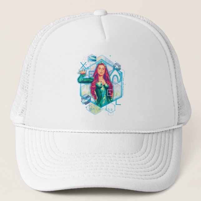Aquaman | Xebel Princess Mera Hexagonal Graphic Truckerkappe (Vorderseite)