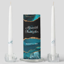 Aquamarin Agate Chic Gold Glitzer Hochzeit