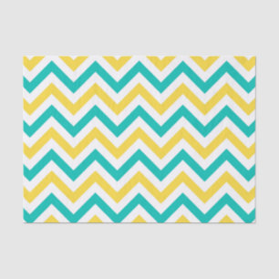 Aquamarin, Ananas, Welch großes Zickzack ZigZag-Mu Seidenpapier