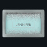 Aquamarin Aqua Blue Silver Glitzer Girl Monogram N Rechteckige Gürtelschnalle<br><div class="desc">Aqua Blue Aquamarin und Silber Sparkle Glitzer Monogram Name Gürtelschnalle. Das macht den perfekten Abschluss,  süß 16 16.,  18.,  21.,  30.,  40.,  50.,  60.,  70.,  80.,  90.,  100. Geburtstag,  Hochzeit,  Brautparty,  Jubiläum,  Babydusche oder Junggeselinnen-Abschied Geschenk für jemanden,  der Luxus und Chic Stil Lieben glänze.</div>