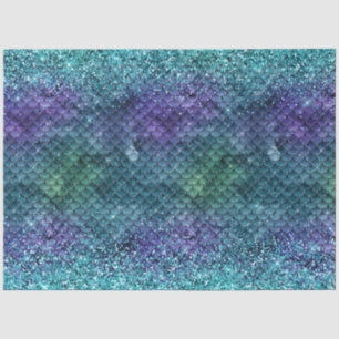 Aquamarin Aqua Lila Mermaid Sparkasse Glitzer Seidenpapier