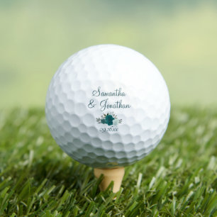 Aquamarin & Aqua Rose Elegante Hochzeitskolonne Golfball