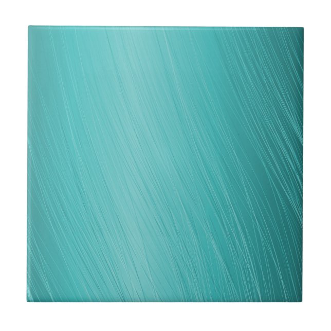 aquamarin, Aqua, Türkis, verkratzte Muster Fliese (Vorderseite)