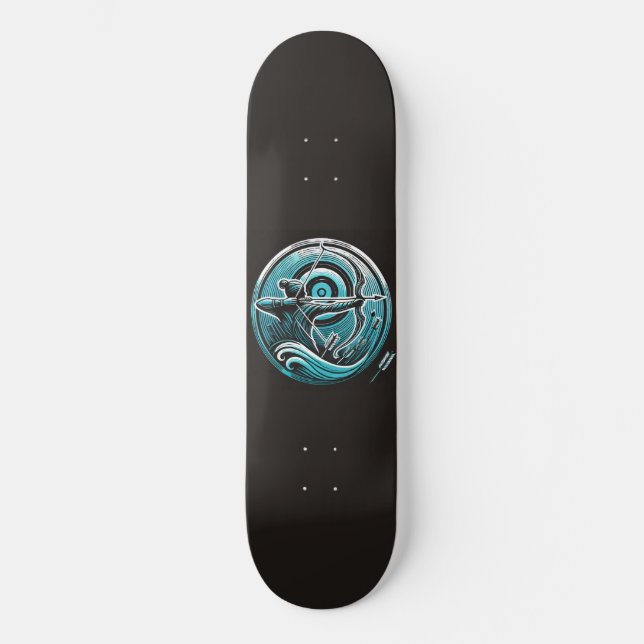 Aquamarin Archer Skateboard (Vorderseite)