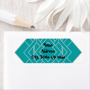Aquamarin Art Deco Quilt Inspiriert