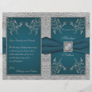 Aquamarin auf Pewter Wedding