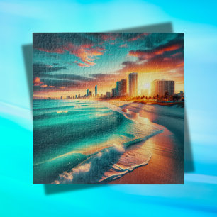 Aquamarin bei Sonnenuntergang