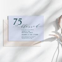 Aquamarin & blau | 75 Years Loved 75. Geburtstagsp