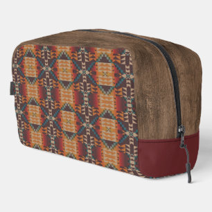 Aquamarin Blau grün Orange Rote Taupe Beige Tribal Waschbeutel