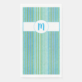 Aquamarin, blau, grün und weiß Streifen Serviette