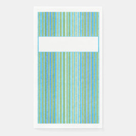 Aquamarin, blau, grün und weiß Streifen Serviette