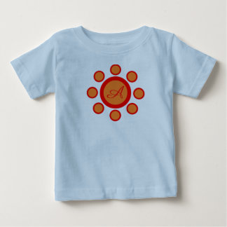 Aquamarin Blau, Orange und Rot-Maruthani Baby T-shirt