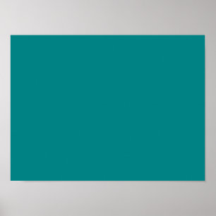 Aquamarin Blau Türkisblau Aqua Solid Color Hinterg Poster