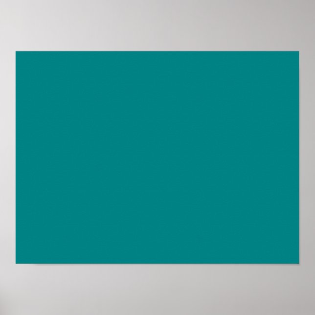 Aquamarin Blau Türkisblau Aqua Solid Color Hinterg Poster (Vorne)